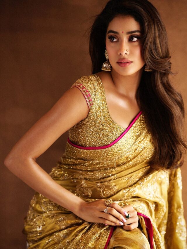 Janhvi Kapoor – inspired trendy half sarees for young girls