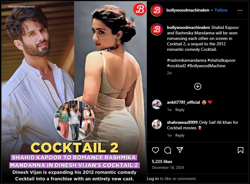 Rashmika Mandanna in Cocktail 2