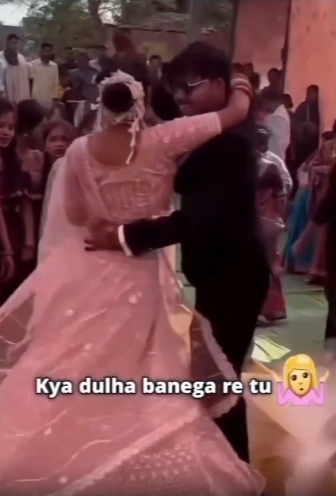 The groom and bride stole the show with their dance - but what happened next made everyone laugh out loud